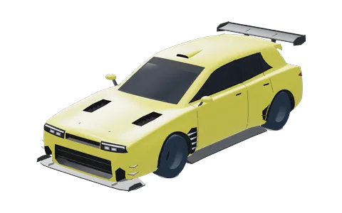 The cup car, as the app’s 3-D replay draws it