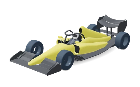 The Formula 1 car, as the app’s 3-D replay draws it