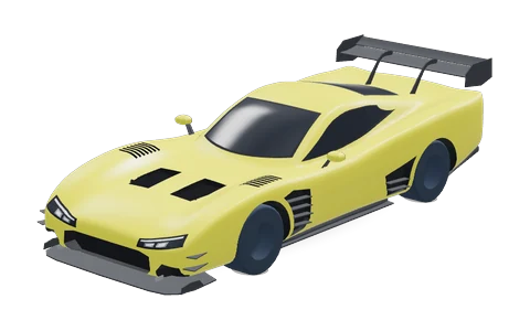 The GT car, as the app’s 3-D replay draws it